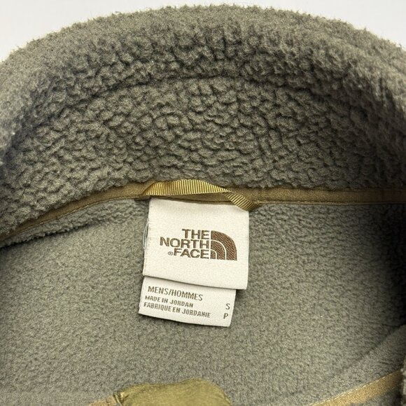 The North Face Deep Pile Fleece Jacket Mens Small Green Snap - Picture 6 of 9